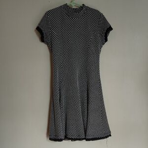 Elisa B. Black & White Polka Dot Dress Fit & Flare Boutique Skater Girls Size 12